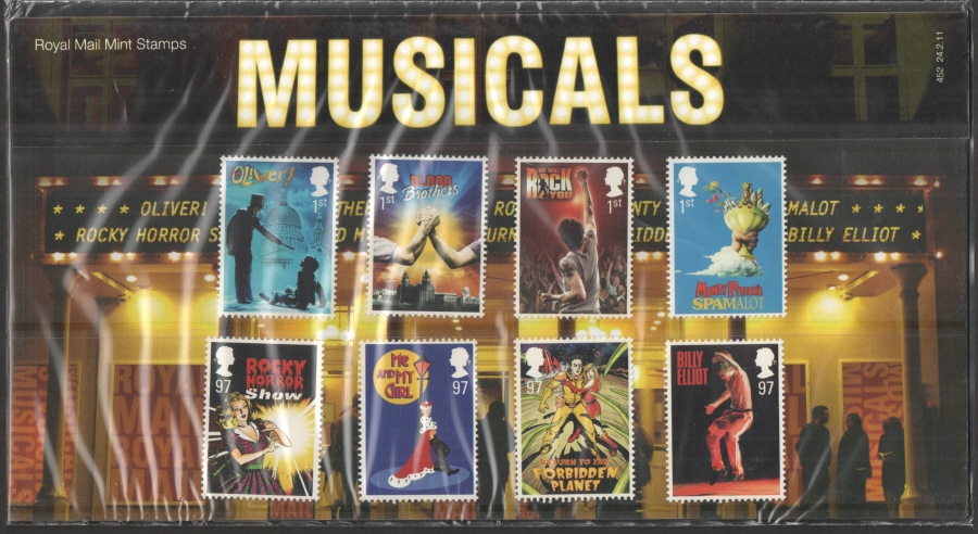 (image for) 2011 Musicals Presentation Pack 452 - Click Image to Close